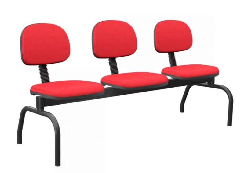 Cadeiras de Escritório Longarina com 3 Lugares Guaianases - Cadeira de Escritório Confortável