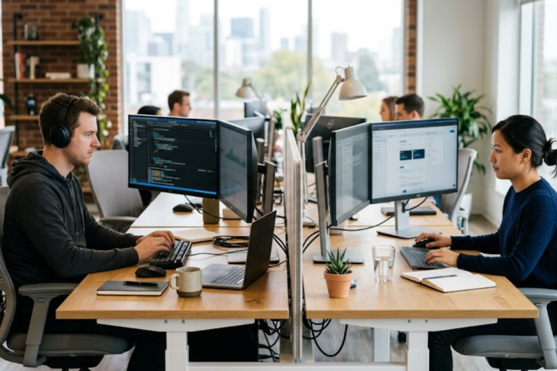 Benefícios de uma Estação de Trabalho Dupla para Sua Produtividade